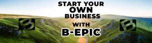 b epic business logo