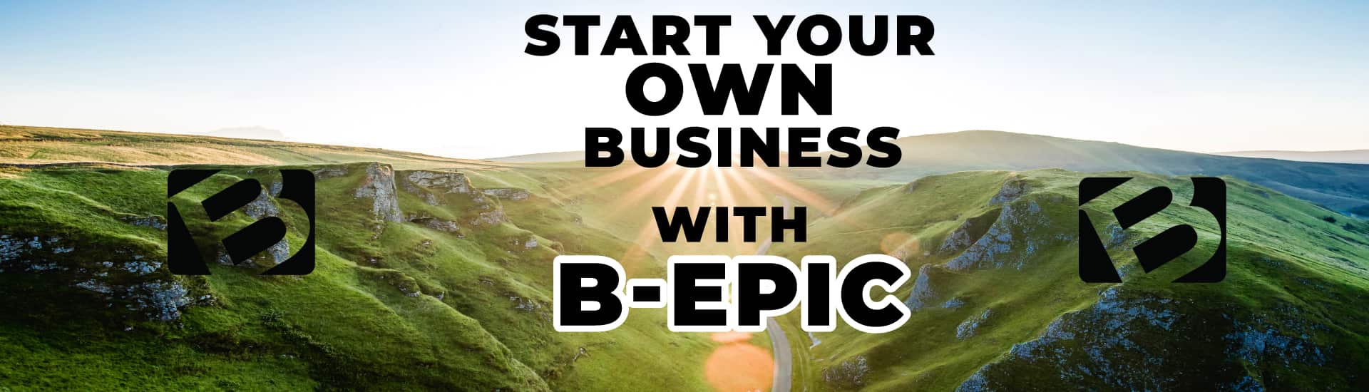 b epic business logo